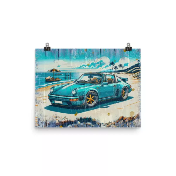 beach-targa-retro-mate-poster-12x16