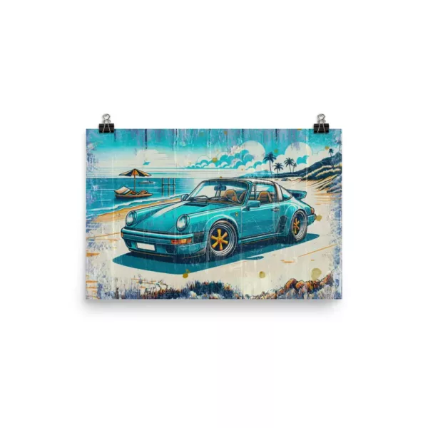 beach-targa-retro-mate-poster-12x18