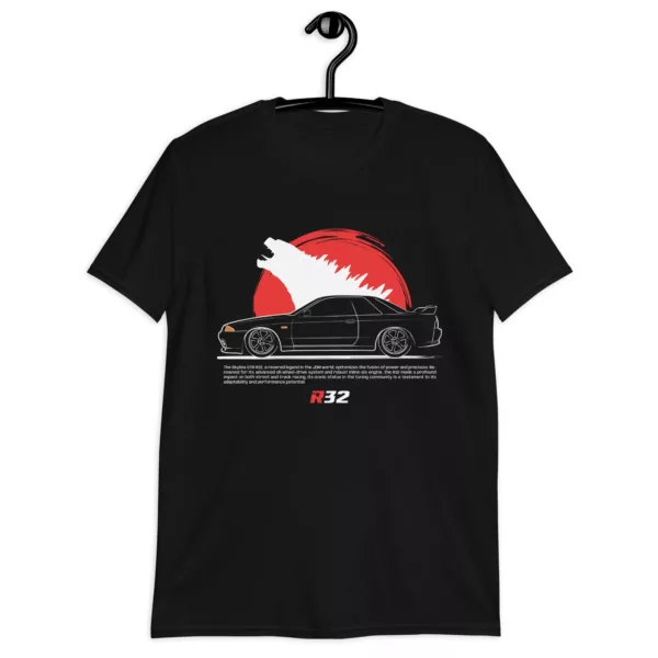 jdm-skyline-r32-t-shirt-front-hanged-view